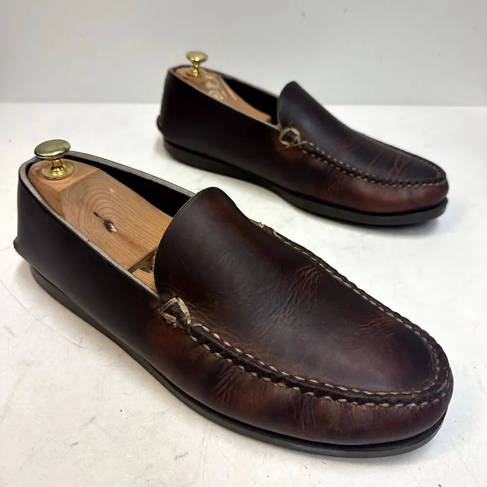 VGUC Oak Street Bootmakers Slip Moc Dark Brown Chromexcel Made in USA 11 D